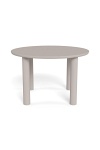 Stół okrągły Magee 120 cm szary nowoczesny do jadalni i salonu ( Rozmiar: uniwersalny )