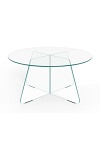 Stolik kawowy Samos 80 cm szklany okrągły nowoczesny do salonu ( Rozmiar: uniwersalny )