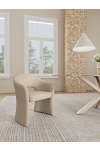 Krzesło Tori beżowe tapicerowane z podłokietnikami do jadalni Actona ( Rozmiar: uniwersalny )