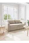 Sofa z funkcją spania Fleury beżowa dwuosobowa do salonu Actona ( Rozmiar: uniwersalny )