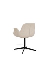 Krzesło Beth obrotowe do jadalni beżowe tapicerowane loft Actona ( Rozmiar: uniwersalny )
