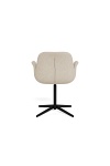 Krzesło Beth obrotowe do jadalni beżowe tapicerowane loft Actona ( Rozmiar: uniwersalny )