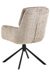 Krzesło obrotowe Edgar beżowe welurowe do jadalni z podłokietnikami ( Rozmiar: uniwersalny )