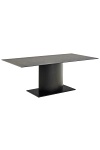 Stół do jadalni Marbella 200x100 czarny nowoczesny na jednej nodze ( Rozmiar: uniwersalny )