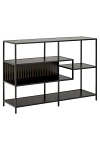 Regał metalowy loftowy Seaford V Actona na książki 114 cm czarny ( Rozmiar: uniwersalny )