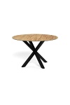 Stół okrągły Heaven 119 cm do jadalni nowoczesny dąb dziki/czarny ( Rozmiar: uniwersalny )