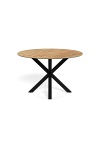 Stół okrągły Heaven 119 cm do jadalni nowoczesny dąb dziki/czarny ( Rozmiar: uniwersalny )