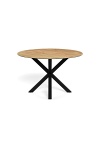Stół okrągły Heaven 119 cm do jadalni nowoczesny dąb dziki/czarny ( Rozmiar: uniwersalny )