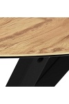 Stół okrągły Heaven 119 cm do jadalni nowoczesny dąb dziki/czarny ( Rozmiar: uniwersalny )
