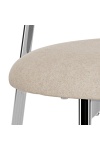 Krzesło Lyric beżowe tapicerowane do jadalni na chromowanych nogach ( Rozmiar: uniwersalny )