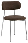 Krzesło Lyric Actona brązowe chromowane tapicerowane do jadalni ( Rozmiar: uniwersalny )