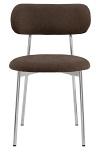 Krzesło Lyric Actona brązowe chromowane tapicerowane do jadalni ( Rozmiar: uniwersalny )