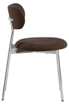 Krzesło Lyric Actona brązowe chromowane tapicerowane do jadalni ( Rozmiar: uniwersalny )