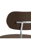 Krzesło Lyric Actona brązowe chromowane tapicerowane do jadalni ( Rozmiar: uniwersalny )