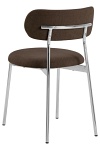 Krzesło Lyric Actona brązowe chromowane tapicerowane do jadalni ( Rozmiar: uniwersalny )
