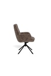 Actona Edgar krzesło obrotowe do jadalni tapicerowane brązowe loft ( Rozmiar: uniwersalny )
