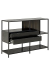 Regał loftowy Seaford V Actona na książki z szufladami czarny jesion ( Rozmiar: uniwersalny )