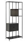 Regał na książki Seaford II loftowy z 2 szufladami czarny jesion ( Rozmiar: uniwersalny )