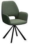 Krzesło Graham Actona zielone obrotowe tapicerowane do jadalni salonu ( Rozmiar: uniwersalny )
