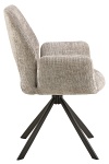 Actona Graham krzesło tapicerowane obrotowe szare do jadalni salonu ( Rozmiar: uniwersalny )