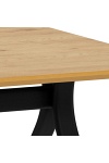 Stół Bristol 200x100 dębowy do jadalni nowoczesny na czarnych nogach ( Rozmiar: uniwersalny )