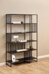 Regał loftowy Strington czarny metalowy na książki 120 cm Actona ( Rozmiar: uniwersalny )