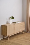 Komoda Marte Actona skandynawska dębowa biała olejowana 180 cm do salonu ( Rozmiar: uniwersalny )