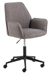 Fotel biurowy Glenda wygodny obrotowy tapicerowany szary do biurka ( Rozmiar: uniwersalny )