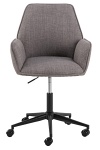 Fotel biurowy Glenda wygodny obrotowy tapicerowany szary do biurka ( Rozmiar: uniwersalny )