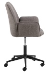 Fotel biurowy Glenda wygodny obrotowy tapicerowany szary do biurka ( Rozmiar: uniwersalny )