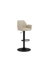 Hoker Glenda beżowy tapicerowany do kuchni regulowany obrotowy ( Rozmiar: uniwersalny )
