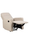 Fotel rozkładany Asila Basel beżowy aksamitny do salonu wypoczynkowy ( Rozmiar: uniwersalny )