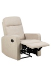 Fotel rozkładany Asila Basel beżowy aksamitny do salonu wypoczynkowy ( Rozmiar: uniwersalny )