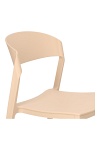 Krzesło Ribbon beżowe z tworzywa nowoczesne krzesło do jadalni i kuchni ( Rozmiar: uniwersalny )