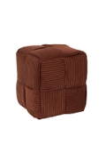 Pufa Scott sztruksowa terracotta do salonu prostokątna 38 cm - Intesi