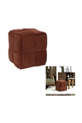 Pufa Scott sztruksowa terracotta do salonu prostokątna 38 cm - Intesi