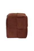Pufa Scott sztruksowa terracotta do salonu prostokątna 38 cm - Intesi