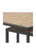 Zestaw stolików kawowych Actona Seaford MDF metal naturalny/czarny 2 szt.