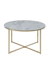 Stolik kawowy Alisma okrągły Gold/Marabl e ( Rozmiar: uniwersalny )