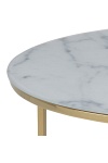 Stolik kawowy Alisma okrągły Gold/Marabl e ( Rozmiar: uniwersalny )
