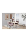 Krzesło Emilia Velvet dusty rose/black - ACTONA