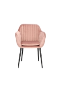 Krzesło Emilia Velvet dusty rose/black - ACTONA
