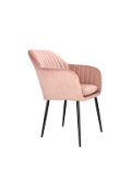 Krzesło Emilia Velvet dusty rose/black - ACTONA