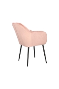Krzesło Emilia Velvet dusty rose/black - ACTONA