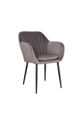 Krzesło Emilia Velvet dark grey/black - ACTONA