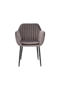 Krzesło Emilia Velvet dark grey/black - ACTONA