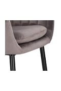 Krzesło Emilia Velvet dark grey/black - ACTONA