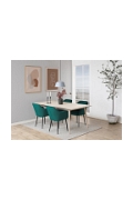 Krzesło Emilia Velvet bottle green/black - ACTONA