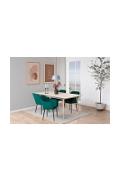 Krzesło Emilia Velvet bottle green/black - ACTONA