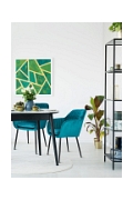 Krzesło Emilia Velvet bottle green/black - ACTONA